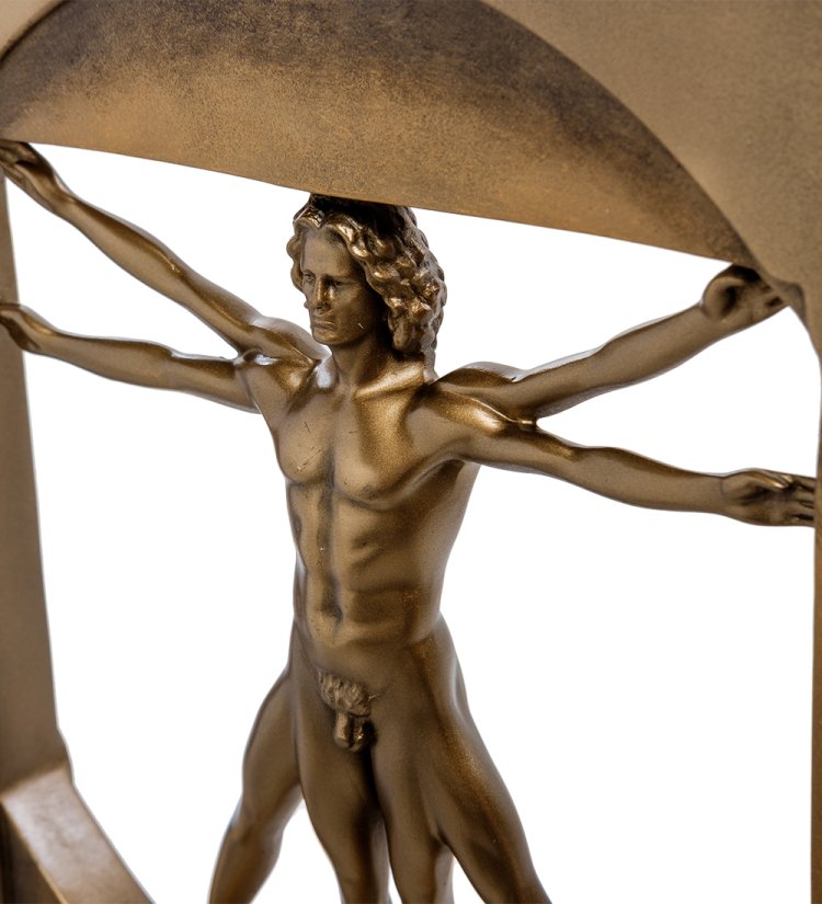 Статуэтка Витрувианский человек - Леонардо да Винчи Veronese WS-70/ 1, портретный вид