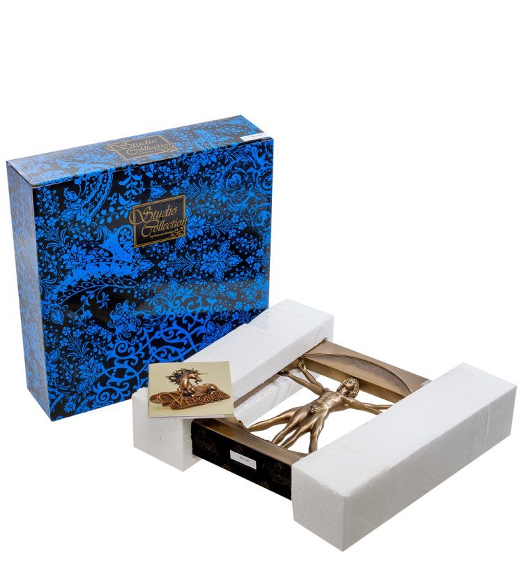 Статуэтка Витрувианский человек - Леонардо да Винчи Veronese WS-70/ 1, упаковочный вид