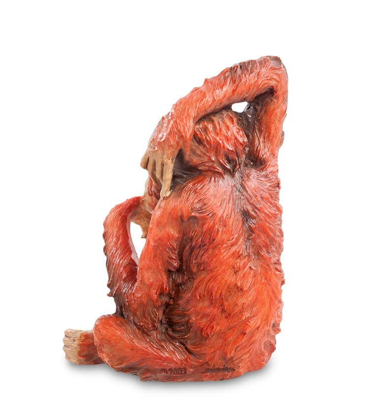 Статуэтка Внимательный Детеныш Орангутанга Veronese WS-761, оборотная сторона