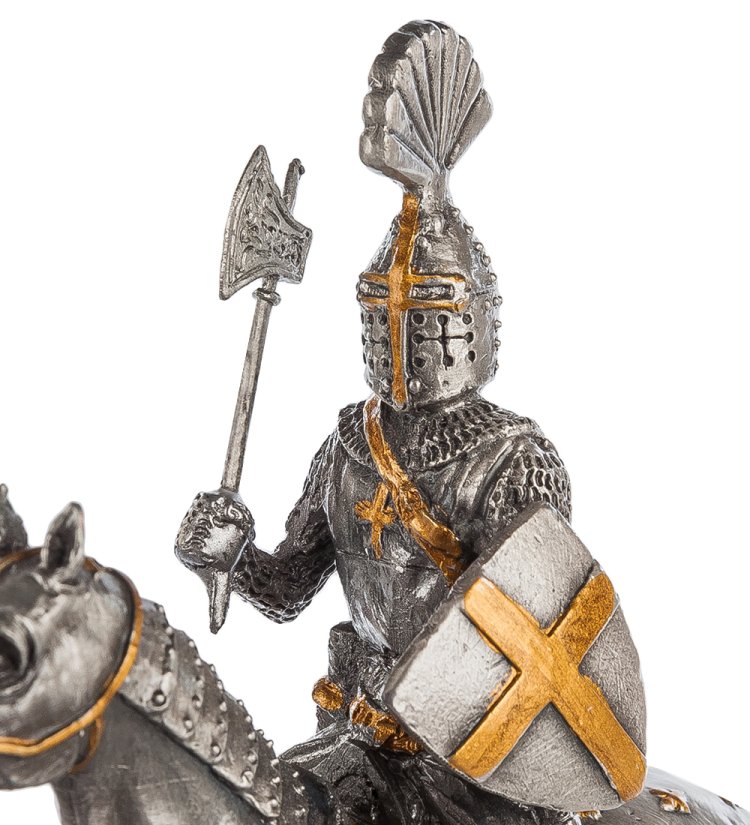 Статуэтка Воин-Рыцарь на коне Veronese WS-810, вид профиль