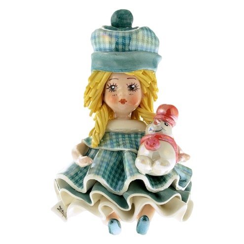 Фарфоровая статуэтка Девочка Зима