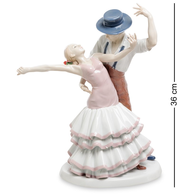 Статуэтка из фарфора танцующая пара Фламенко Valerio Sole VS- 08