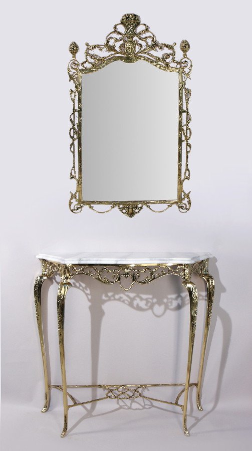 Бронзовая Консоль Золотая Ешпига Bello De Bronze BP-50011, вид комплекта