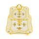 Двух ярусная менажница из керамики коллекция Fiori Gold Migliore De Luxe 27515, фотография сверху