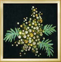 Картина Мимоза маленькая c кристаллами Swarovski