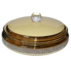 Шкатулка кремовая с кристаллами Swarovski