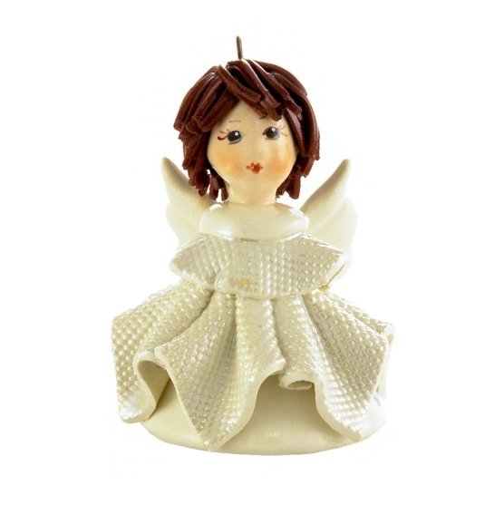 Статуэтка - колокольчик Ангел белый, маленькие крылья