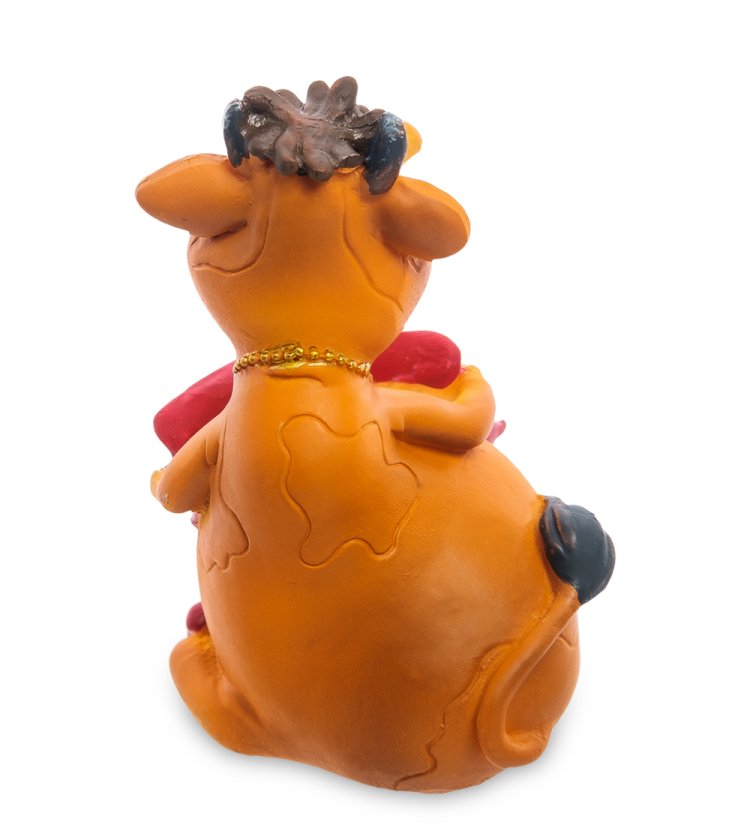 Статуэтка Бык романтик I Love You символ 2021 года AF-1011/3, фотография со спины