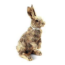 Статуэтка Кролик золотого цвета, Высота 16 см