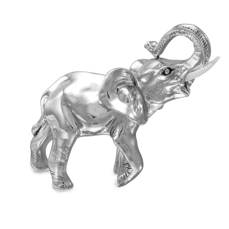 Статуэтка слоненок с поднятым хоботом, 7х8 см Euro Far 487A, фотография сбоку