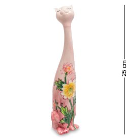 Статуэтка из фарфора Худая розовая кошечка