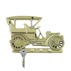 Ключница Старинный автомобиль, золотая