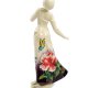 Статуэтка из фарфора Девушка в платье с бабочками и цветами Pavone JP-247/34, фотография со спины