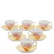 Чайный набор на 6 персон из фарфора Пионы Pavone JK- 81