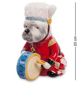 Копилка из керамики Собака-Барабанщик