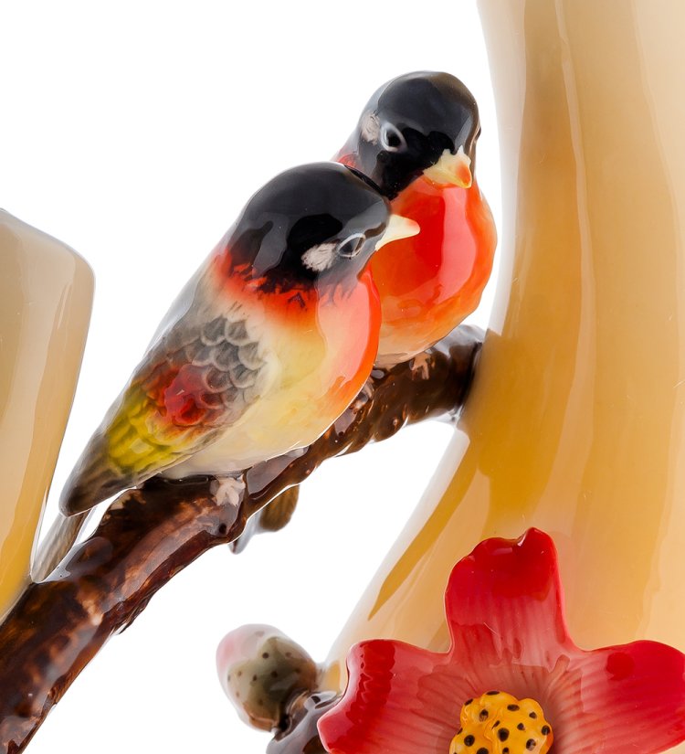 Ваза для цветов из фарфора Вечная Любовь Pavone FM-14, фотография крупным планом