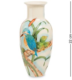 Ваза для цветов из фарфора Птичка на ветке