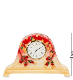 Настольные Часы из фарфора огненные цветы