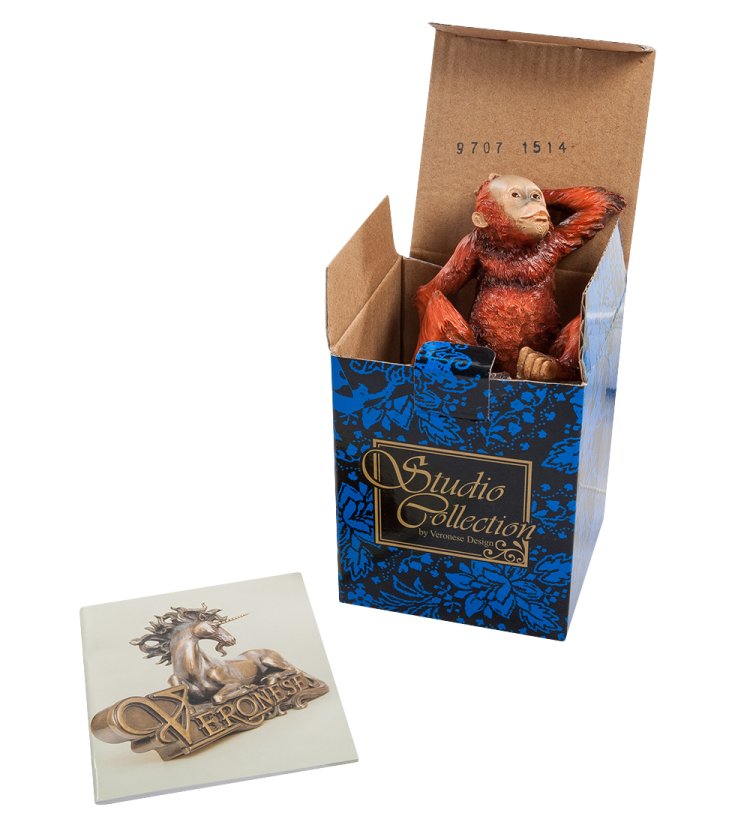 Статуэтка Задумчивый Детеныш орангутанга Veronese WS-762, упаковочный вид