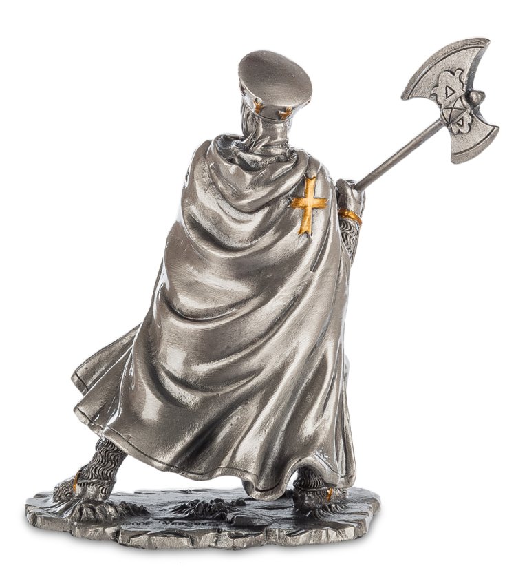 Статуэтка Рыцарь крестоносец в серебре Veronese WS-819, оборотная сторона