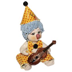 Фигурка из фарфора Клоун с гитарой