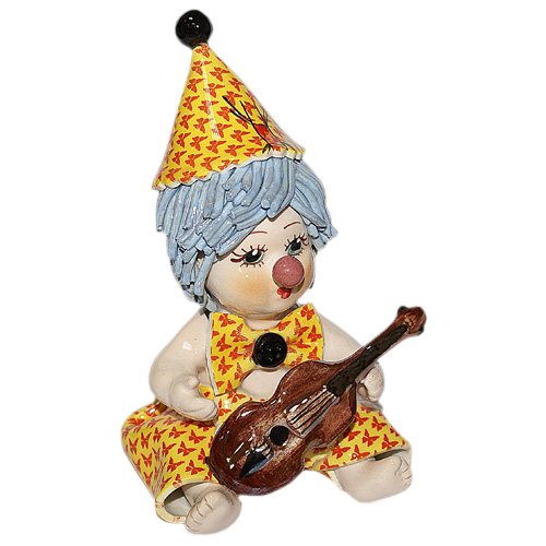 Фигурка из фарфора Клоун с гитарой