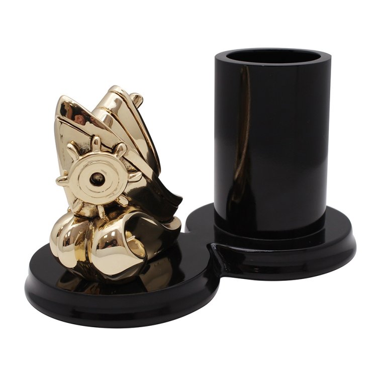 Подставка для ручек Корабль (золотая)