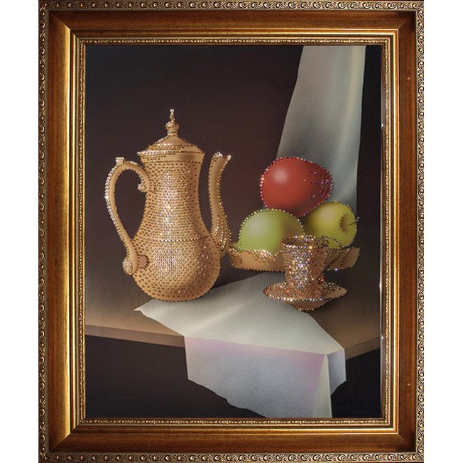 Картина Натюрморт c кристаллами Swarovski в багете