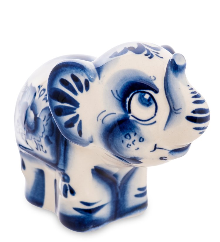 Фигурка Милый Слоненок Голубая гжель ГЛ-580, фотография 2