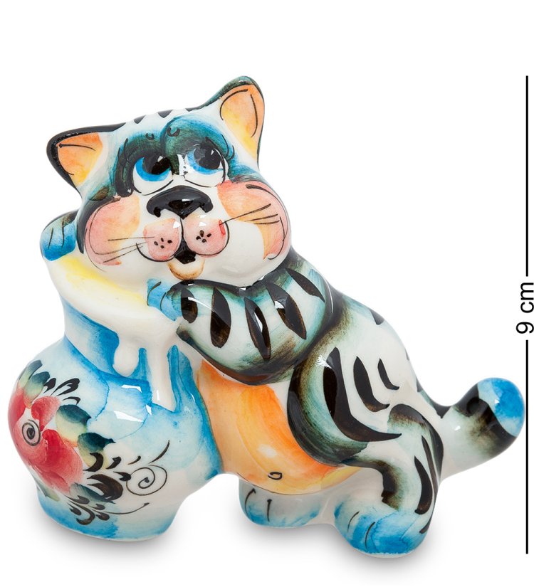 Фигурка Кот воришка Цветная гжель ГЛ-159
