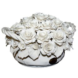 Цветы из фарфора белые Розы