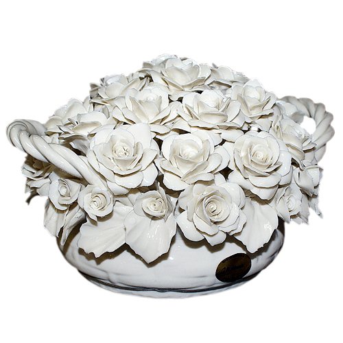Цветы из фарфора белые Розы