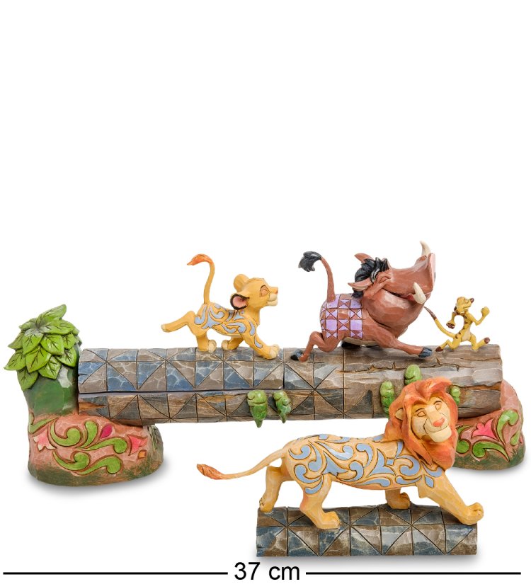 Статуэтка Симба Тимон и Пумба - Беззаботная команда Disney Traditions 905326, вид с одной статуэткой спереди