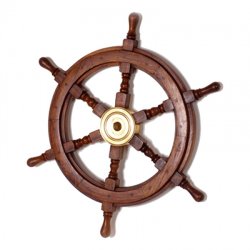 Деревянный корабельный штурвал