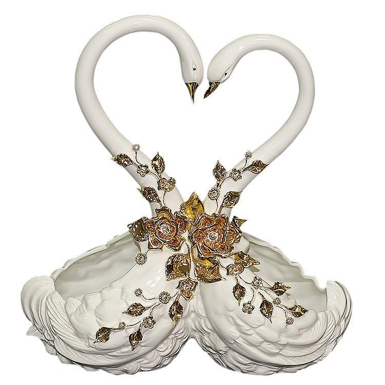 Ваза для фруктов Лебединая верность Bruno Costenaro ST383/1-BO