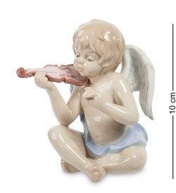 Статуэтка из фарфора Ангелочек музыкант со скрипкой