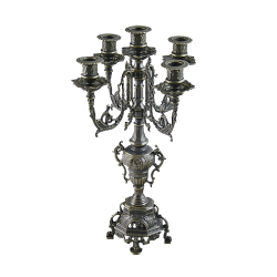 Канделябр на 5 свечей Барокко, антик