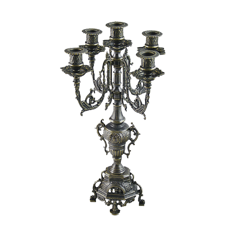 Канделябр на 5 свечей Барокко, антик Alberti Livio AL-82-102-ANT