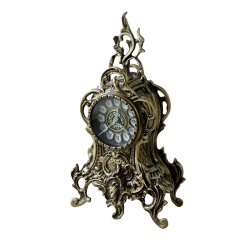 Часы каминные из бронзы Ласу, цвет антик