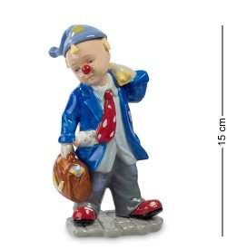 Статуэтка из фарфора Деловой клоун с портфелем