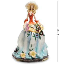 Статуэтка Девушка в пышном платье с цветами