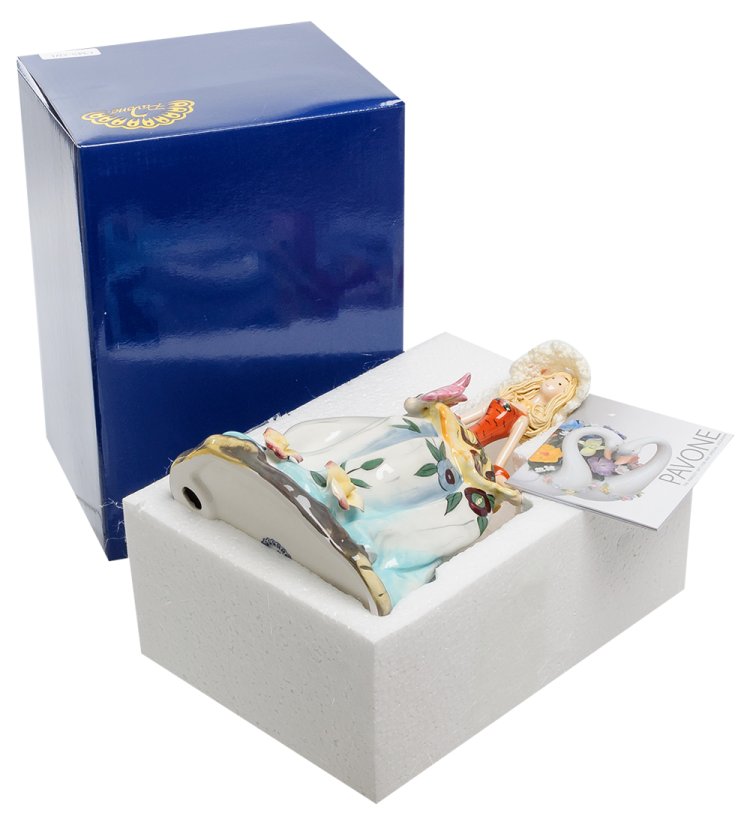 Статуэтка Девушка в пышном платье с цветами Pavone CMS-22/ 1, фотография в упаковке