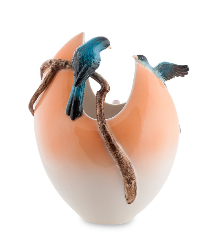 Ваза для цветов из фарфора Мелодия Любви Pavone FM-15, фотография с обратной стороны