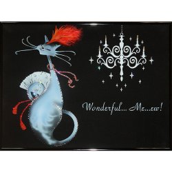 Картина Гламурная кошечка c кристаллами Swarovski