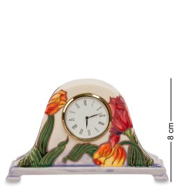 Настольные Часы из фарфора Тюльпаны