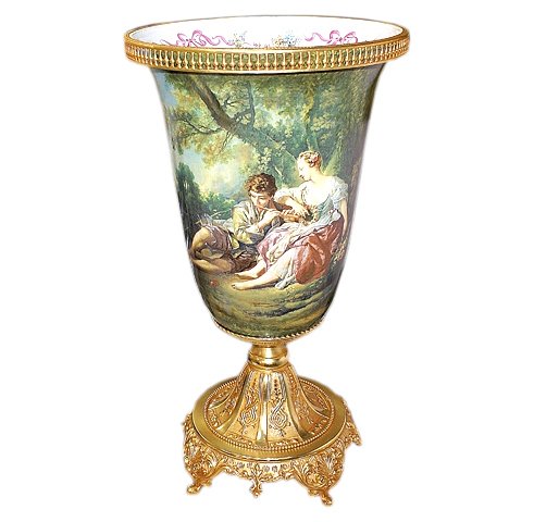 Ваза Кубок из фарфора Природа