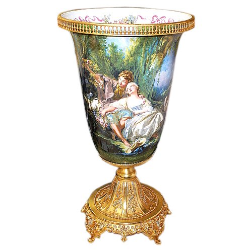 Ваза Кубок из фарфора Природа