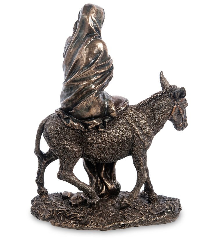 Статуэтка Медная Дева Мария с Иисусом Veronese WS-949, оборотная сторона