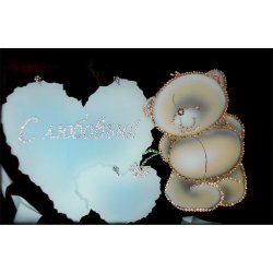 Картина Мишка (с любовью) c кристаллами Swarovski