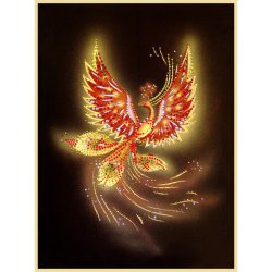 Картина Жар-птица c кристаллами Swarovski